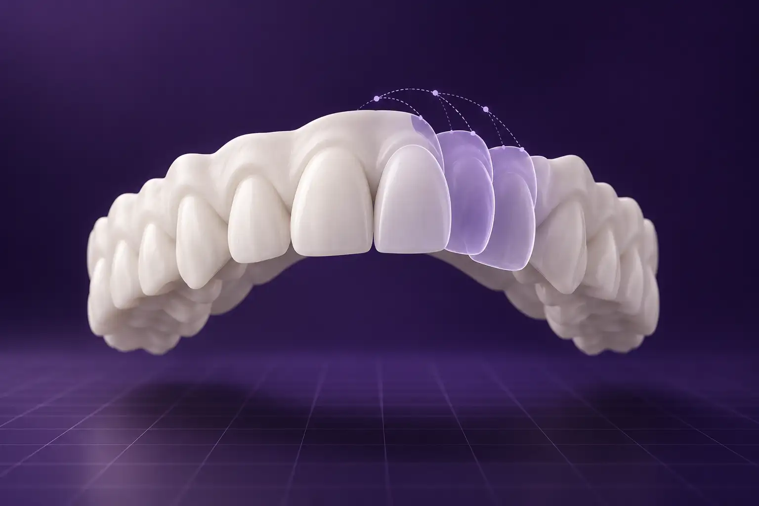 Staged tooth movement, visualised.