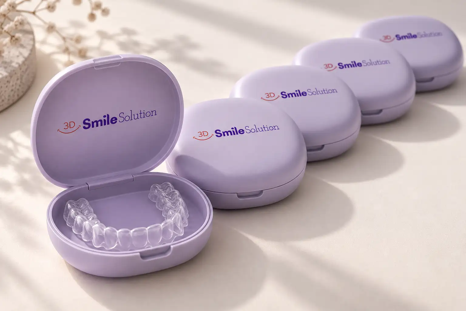 The aligner sets as delivered packaging.